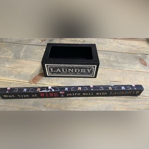 Laundry decor set.